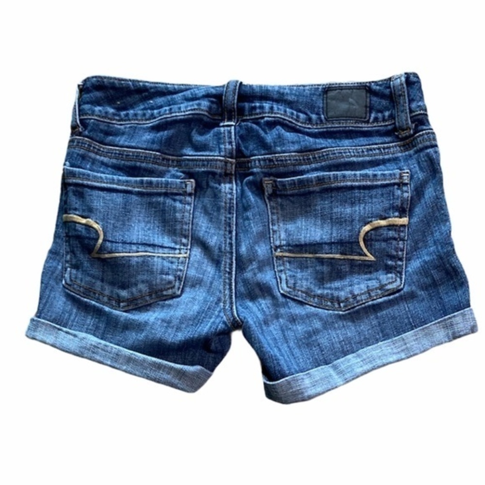 AEO Super Stretch MIDI Cuffed Jean Shorts Sz. 00
